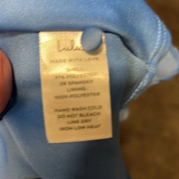 Lulu blue satin halter dress - Picture 9 of 9